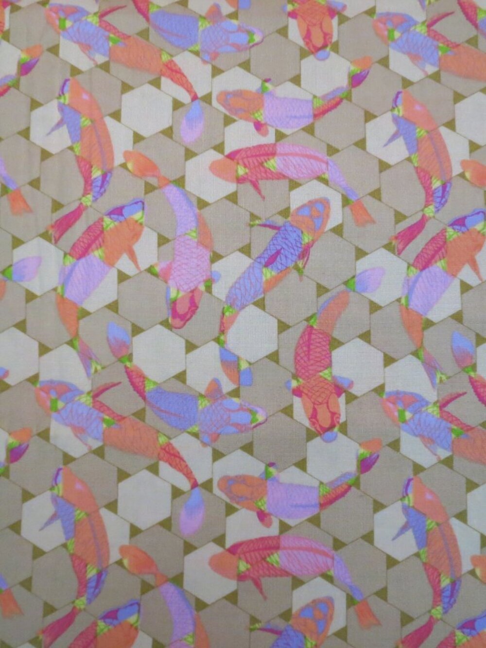 3 1/2 yards Koi Geometric Cotton Quilt Fabric Craft Material #411